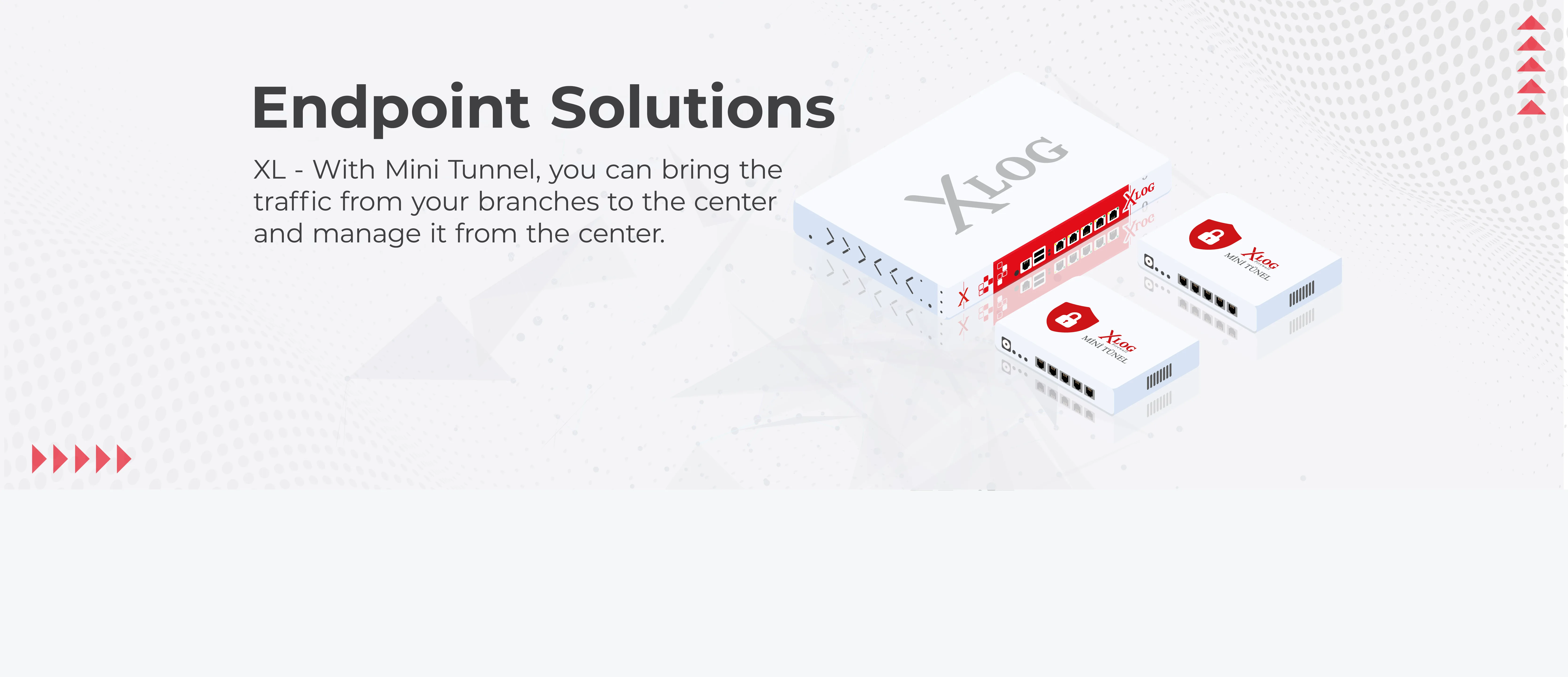 Endpoint Solutions — With XL and Mini Tunnel you can bring the traffic at your branches back to the central site and manage it from there.
