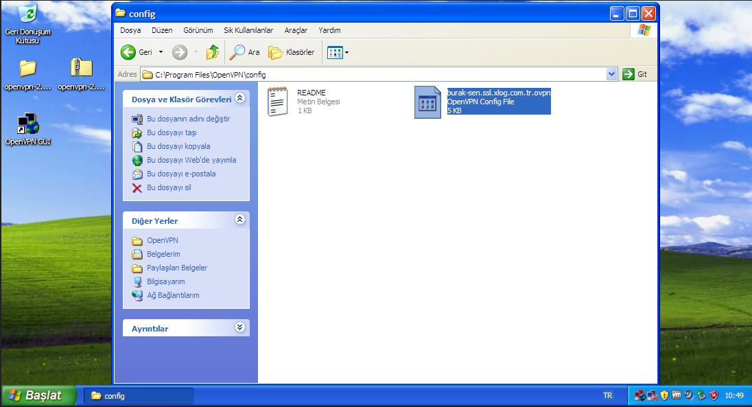 XLog Firewall Windows XP Openvpn SSL sertifikası
