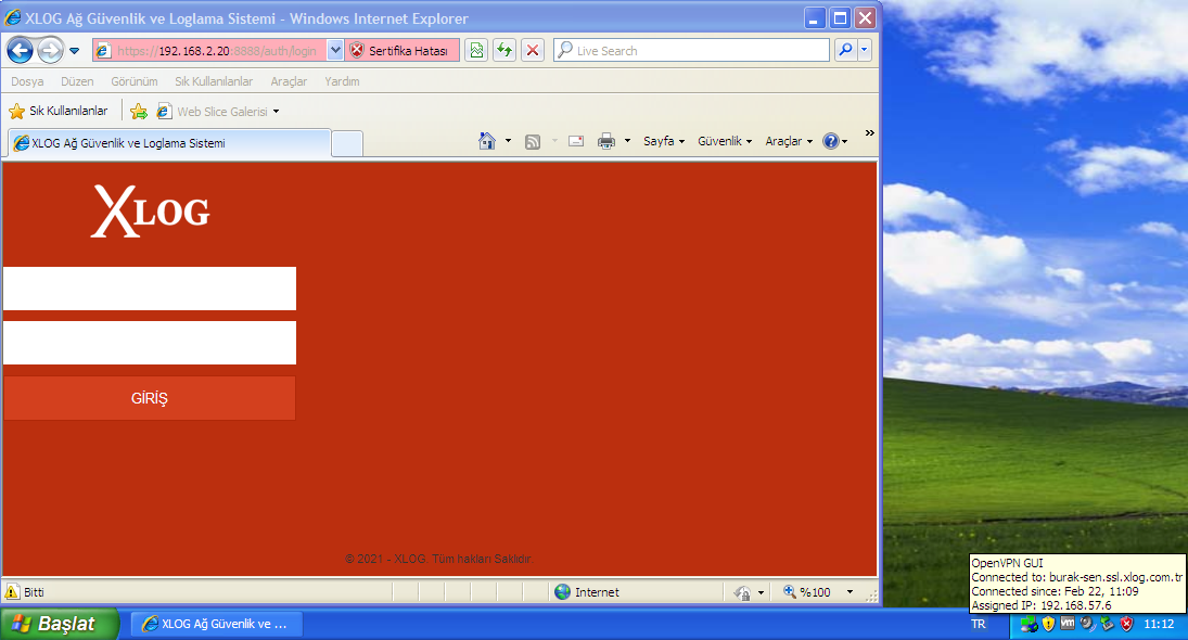 XLog Firewall Windows XP Openvpn Server Connect