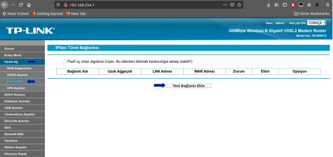 TP-link XLog IPsec kurulumu