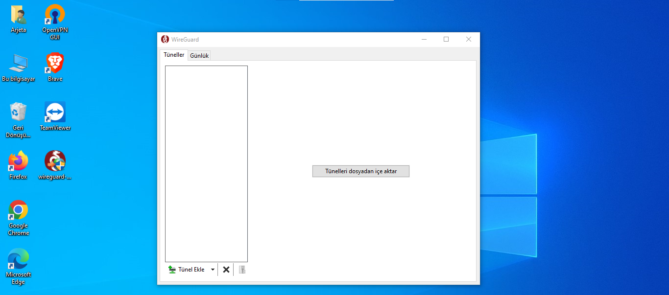 Xlog Windows Wireguard Kurulumu
