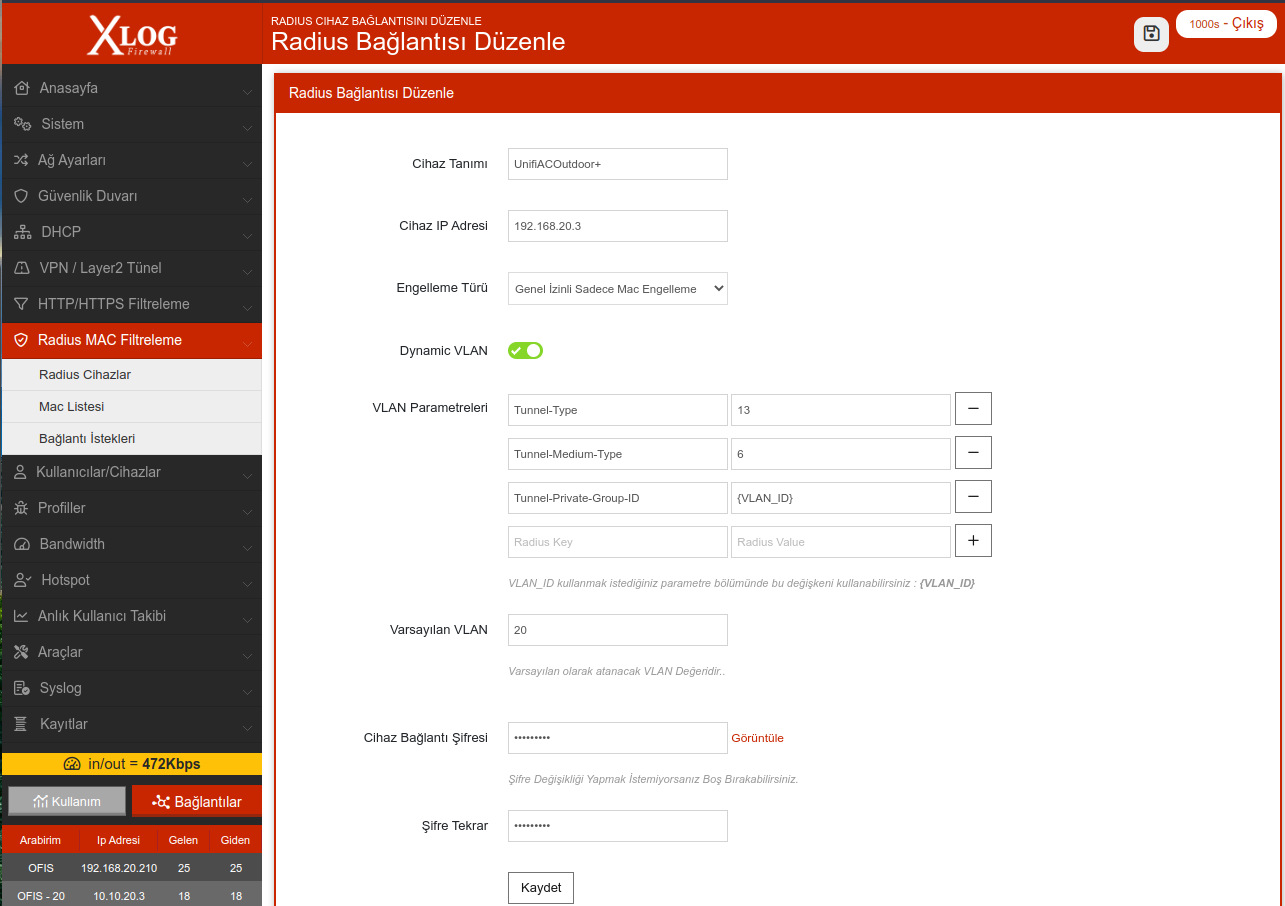 XLOG dynamic vlan edit