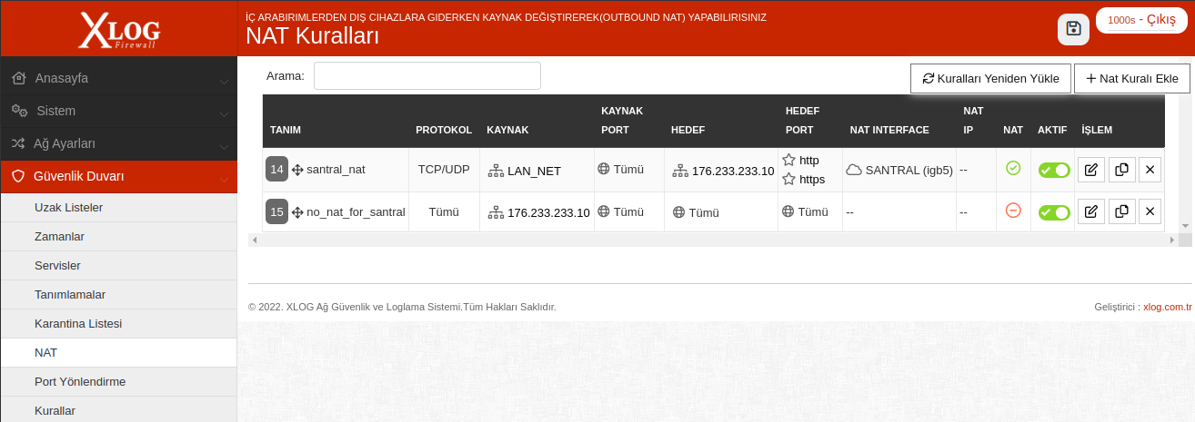 XLOG VOIP NAT