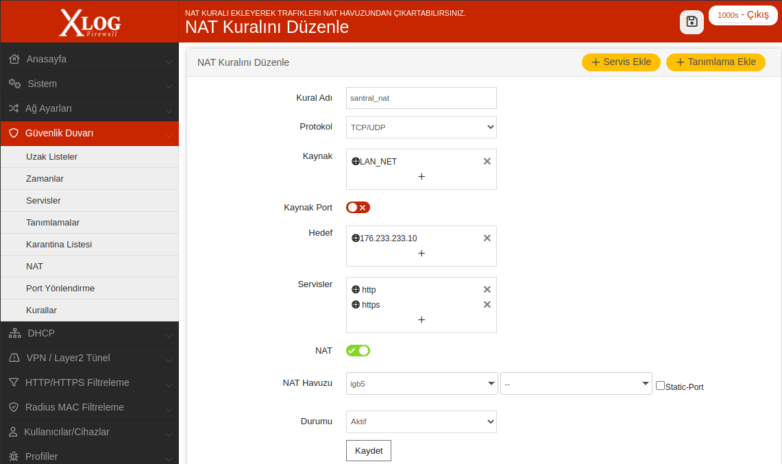 XLOG VOIP NAT