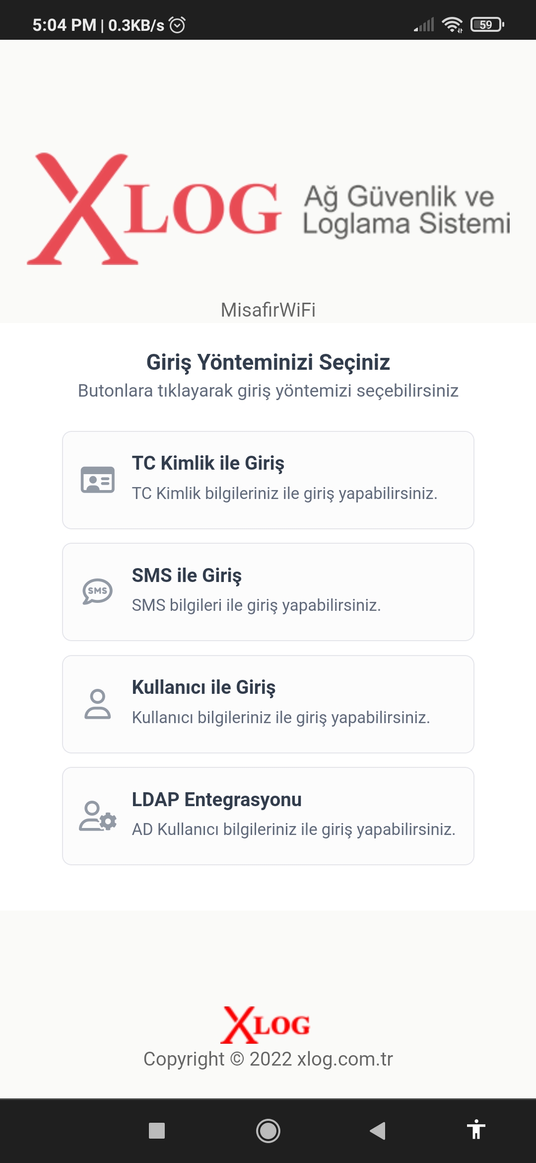 xlog hotspot menu