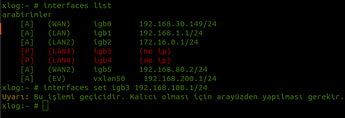 xlog interfaces list