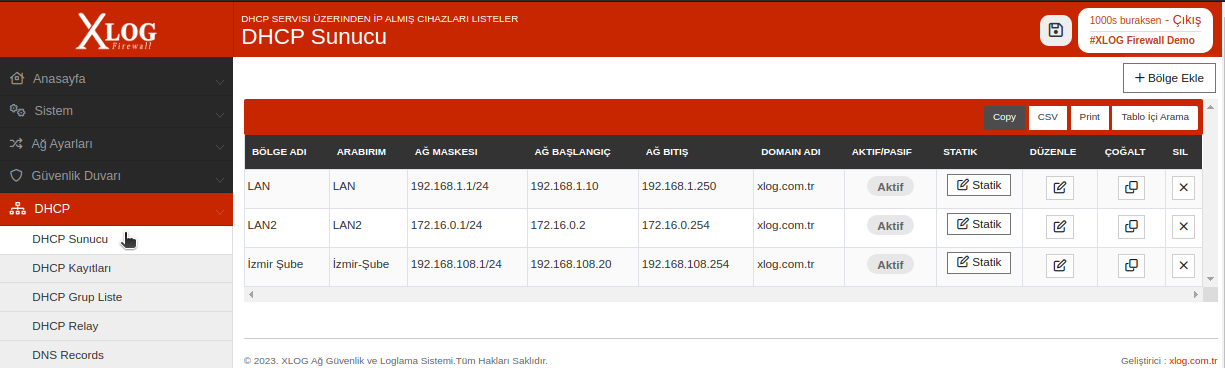 xlog statik ip tanımlama