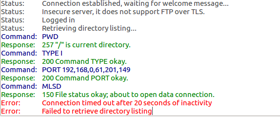 ftp dir list problem