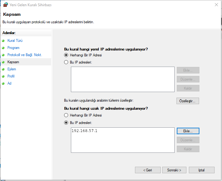 win ftp rule allow a remote machine