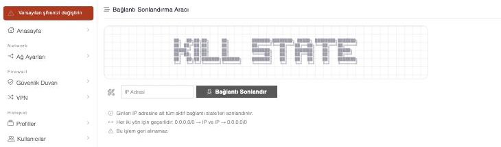 Bağlantı Sonlandır
