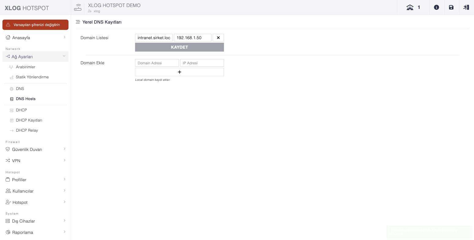 DNS Hosts kayıtları