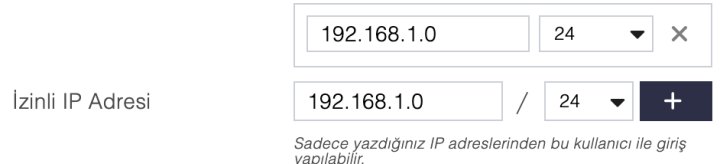 İzinli IP Adresi