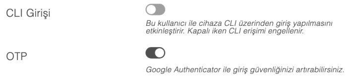 OTP (iki adımlı doğrulama)